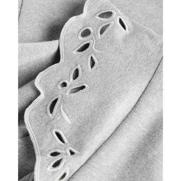 Express Eyelet Ruffle Sweatshirt Dress XS - Picture 6 of 7